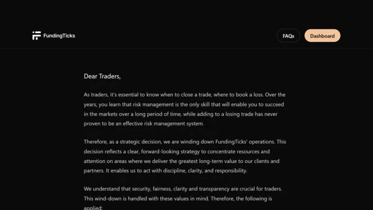 Funding Ticks is Shutting Down