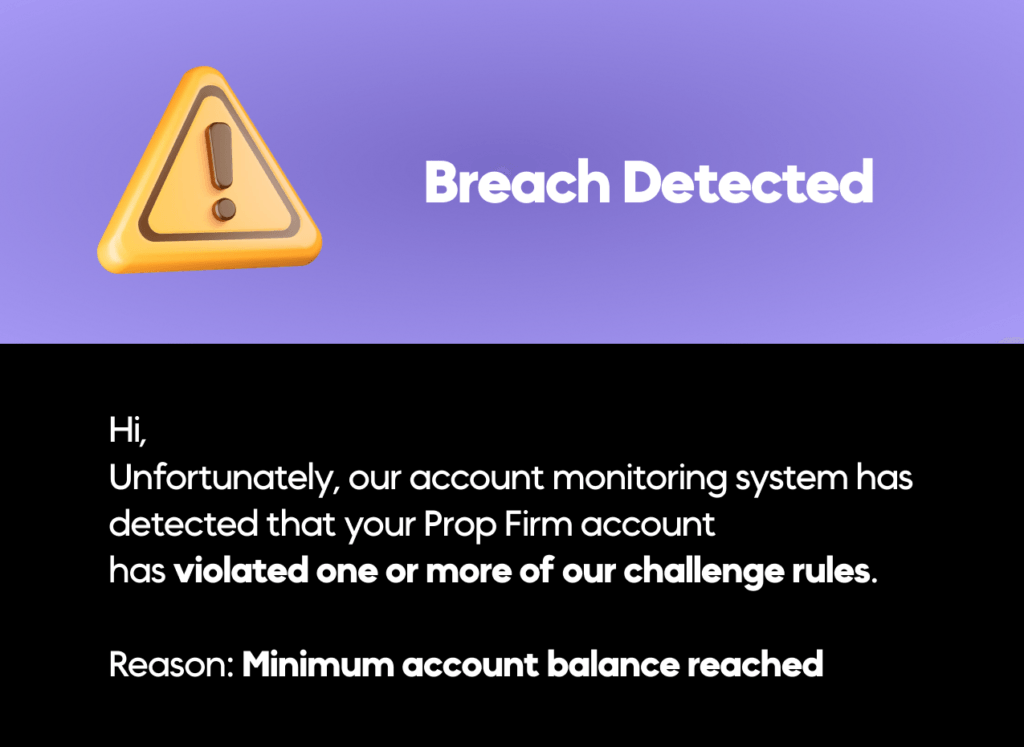 prop firm account breach