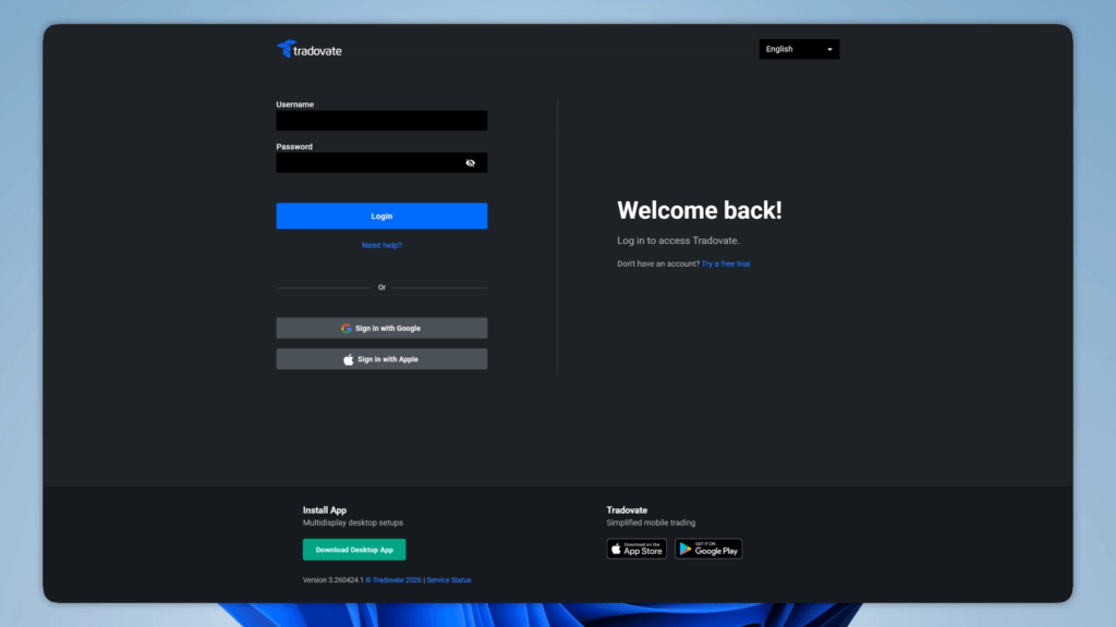 tradovate login