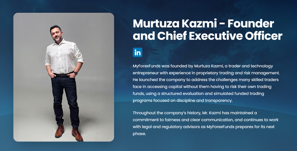 my forex funds founder Murtuza Kazmi