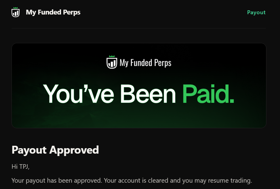 My Funded Perps payout approval